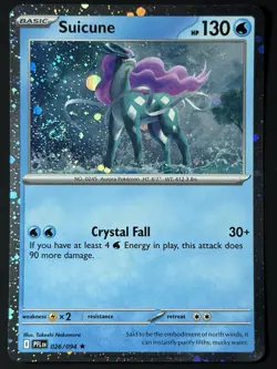 Suicune (Cosmos Holo) 026/094 Phantasmal Flames NM w/ SWIRL 🌀 Pokemon TCG - Image 5