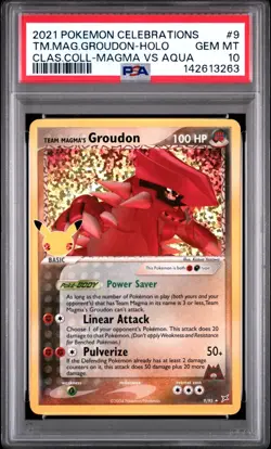 2021 Pokemon Celebrations: Classic Collection 9 Team Magma's Groudon PSA 10 - Image 1
