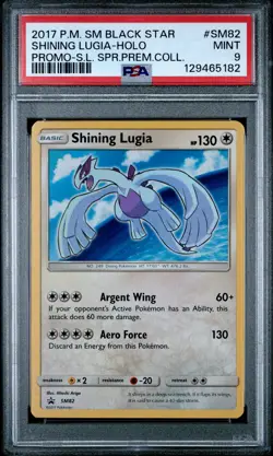 2017 POKEMON SM BLACK STAR PROMO SHINING LUGIA #SM82 PSA 9 MINT #129465182 - Image 1