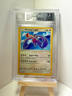 2017 Pokemon SM Black Star Promo #SM82 Shining Lugia Holo Premium Coll. BGS 7.5 - Image 1