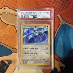 2017 POKEMON SM BLACK STAR PROMO SHINING LUGIA #SM82 PSA 7 NEAR MINT #129465094 - Image 1