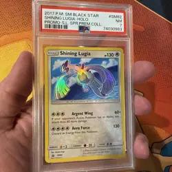 2017 POKEMON SM BLACK STAR PROMO SHINING LUGIA #SM82 PSA 7 NEAR MINT #129465094 - Image 3