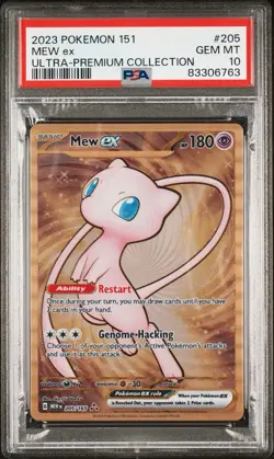 2023 POKEMON 151 ULTRA-PREMIUM COLLECTION 205 MEW EX (METAL CARD) PSA 10 - Image 1