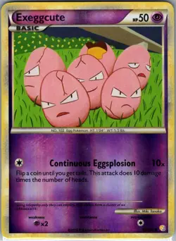 Exeggcute 63/123 Reverse Holo HeartGold SoulSilver - Pokemon Card - NM - Image 1