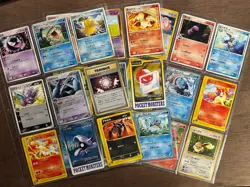 Pokemon Vintage Squirtle Eevee Lot x27 Cards Carddass Holo Promo Binder Pages - Image 1