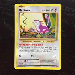 Rattata 66/108 Pokemon Evolutions XY Regular Common Card NM - Image 1