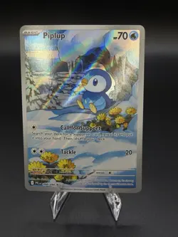 Pokemon TCG: Piplup - Illustration Rare Holo ME02: Phantasmal Flames 098/094 NM - Image 1