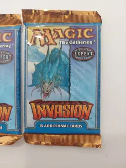 3x MTG Invasion Booster Packs FACTORY SEALED 1 of Each Pack Artwork - Image 4