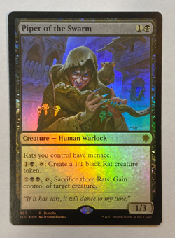 MTG - Throne of Eldraine - Piper of the Swarm (#392) - FOIL - Image 1