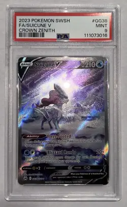 Pokemon - PSA 9 Suicune V GG38/GG70 - Crown Zenith: Galarian Gallery - Image 1