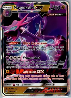 Naganadel GX 160/236 SM - Unified Minds - Pokemon Card - NM - Image 1