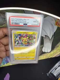 PSA 10 Mischievous Pichu #214 Promo Pokemon TCG JPN Gem Mint - Image 1