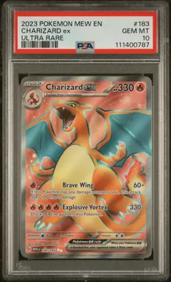 CHARIZARD EX 183/165 ULTRA RARE 151 POKEMON PSA 10 - Image 1