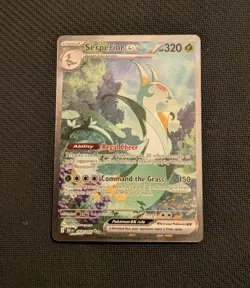 Pokemon Serperior ex 164/086 Sv: Black Bolt EX Holo Special Illustration Rare - Image 1