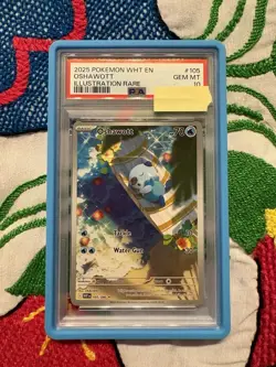 Pokemon TCG SV White Flare Oshawott #105 Illustration GEM MT PSA 10 SHIPS FAST - Image 1