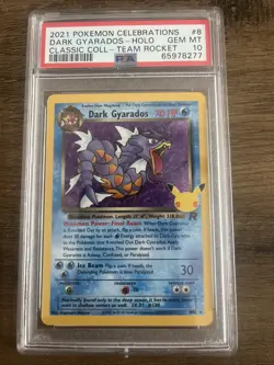 2021 POKEMON CELEBRATIONS CLASSIC COLLECTION #8 DARK GYARADOS-HOLO PSA 10 - Image 1