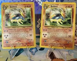 1995 Pokemon TCG Quilava Base Set 47/111 Lot (2) Unlimited Edition MP - Image 1