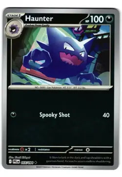 Haunter [Reverse Holo] 55/94 Pokemon ME: Phantasmal Flames - Image 1