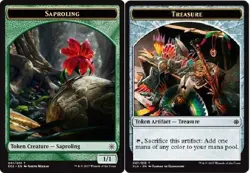 10 Token Cards - SAPROLING / TREASURE - Explorers of Ixalan - Magic MTG FTG - Image 1