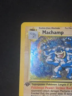 Pokemon TCG Machamp Holo Rare 1st Edition - Image 3