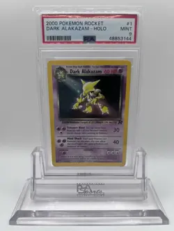 2000 Pokemon Rocket Dark Alakazam Holo #1 PSA 9 - Image 1