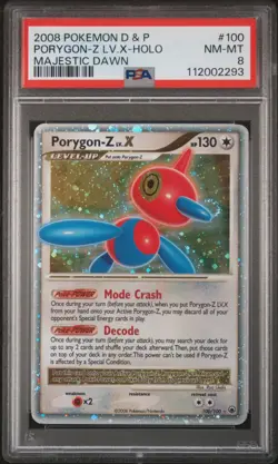 PORYGON-Z LV.X HOLO 100/100 MAJESTIC DAWN POKEMON PSA 8 - Image 1