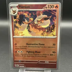 Pokemon SV Prismatic Evolutions Flareon Pokeball Reverse Holo Rare 013/131 - Image 3