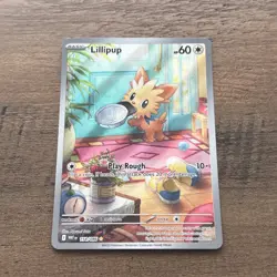 Pokemon TCG Lillipup 154/086 White Flare Illustration Art Rare - Image 1