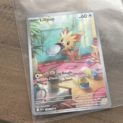 Pokemon TCG Lillipup 154/086 White Flare Illustration Art Rare - Image 4
