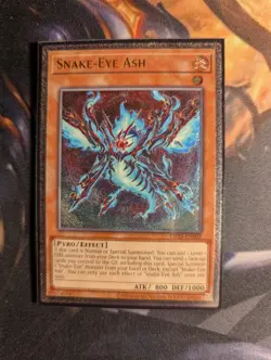 Yu-Gi-Oh! Snake-Eye Ash OP25-EN002 Ultimate Rare Near Mint Condition - Image 1