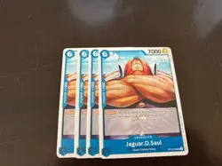 OP12-050 Playset 4 x Jaguar.D.Saul UC English NM One Piece TCG Card Game - Image 1