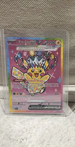 Pokemon TCG Pikachu ex 277/217 Ascended Heroes Special Illustration Rare NM SIR - Image 1