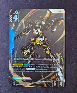 Unicorn Gundam 02 Banshee (Destroy Mode) (LR+) - GD01 Gundam Card Game NM - Image 1
