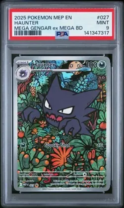 PSA 9 - Pokemon TCG Haunter 027 Mega Gengar EX Mega Battle Deck Promo SVP - Image 1