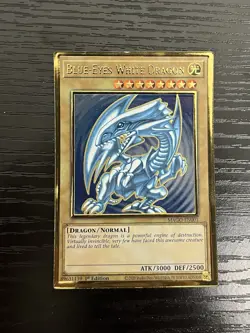 Yu-Gi-Oh! Blue-Eyes White Dragon MAGO-EN001 Premium Gold Rare 1st Edition - Image 1