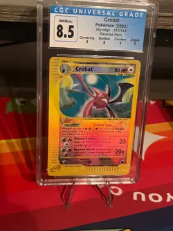 Pokemon TCG 2003 Skyridge Crystal Crobat Secret Rare 147/144 CG 8.5 NM/MINT+ - Image 2