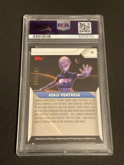2008 Topps Clone Wars #10 Foil /205 Asajj Ventress PSA 9 - Image 2