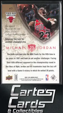 Michael Jordan 2009-10 Upper Deck Legacy Collection #90 Chicago Bulls - Image 2