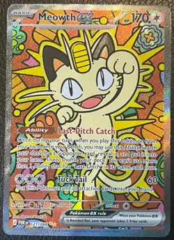 Pokemon Meowth EX 121/088 Full Art Holo NM Perfect Order - Image 1