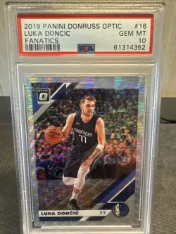 2019 Panini Donruss Optic Luka Doncic #16 PSA 10 Gem Mint Dallas Mavericks - Image 1