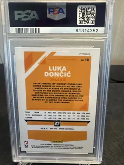 2019 Panini Donruss Optic Luka Doncic #16 PSA 10 Gem Mint Dallas Mavericks - Image 2