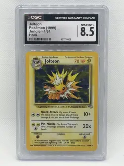 Eeveelution 8.5 Graded Set w/ Case Jungle Set 1999 Holo Jolteon Flareon Vaporeon - Image 3