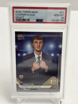 2025-26 Topps Now Draft #D1 Cooper Flagg Rookie PSA 10 Gem MT Draft Night - Image 2