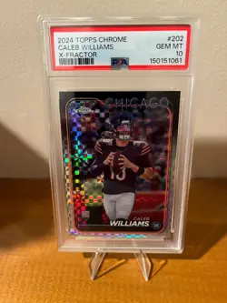 2024 Topps Chrome - Rookies Caleb Williams #202 X-Fractor (RC) PSA 10 - Image 1