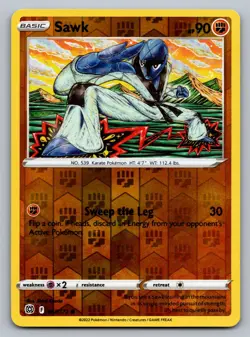 Pokemon TCG SWSH09: Brilliant Stars Sawk 081/172 Reverse Holo - Image 1