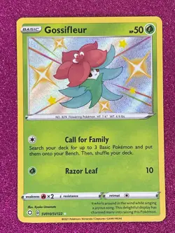 Pokemon TCG Gossifleur Shining Fates SV010/SV122 Holo Rare Shiny Vault 2021 NM - Image 1