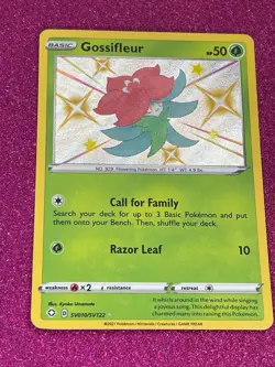Pokemon TCG Gossifleur Shining Fates SV010/SV122 Holo Rare Shiny Vault 2021 NM - Image 2