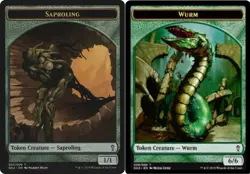 10 Token Cards - SAPROLING / WURM - Ravnica Allegiance: Guild Kits - Magic MTG - Image 1
