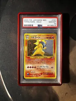 Pokemon Typhlosion Neo Genesis Japanese #157 Japanese Holo Rare PSA 10 - Image 1