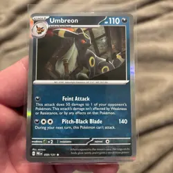 Pokemon Umbreon 059/131 Sv: Prismatic Evolutions Rare Holo Stage 1 110 HP - Image 1